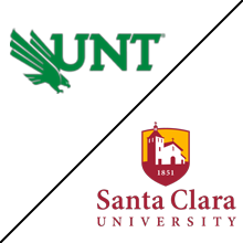 Santa Clara University vs. University of North Texas (2025) Logo